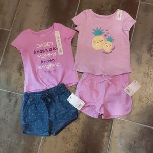 NWT 18 mos girl shorts sets